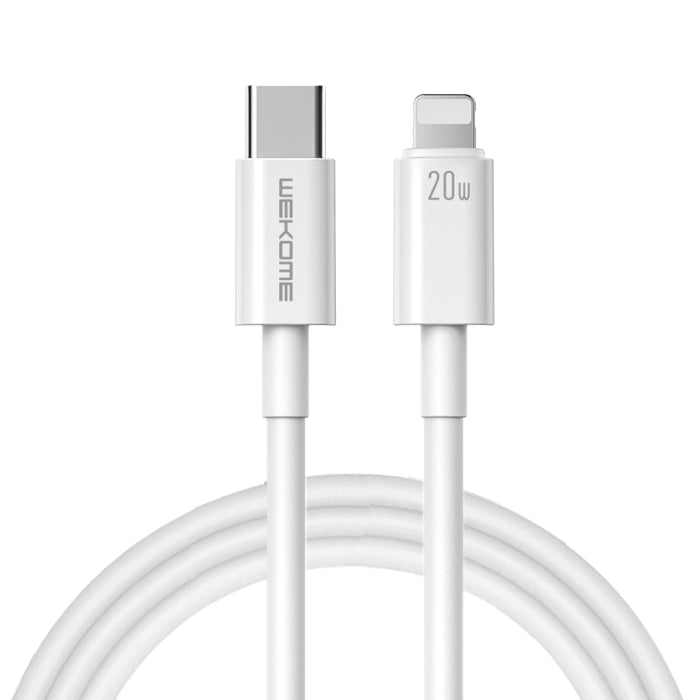 WEKOME WDC-168 Original Series PD 20W USB-C / Type-C a cable de datos de carga rápida de 8 pines