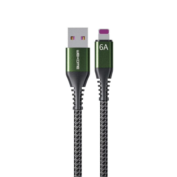 WEKOME WDC-169I Raython Series 6A USB a cable de datos de carga rápida de 8 pines