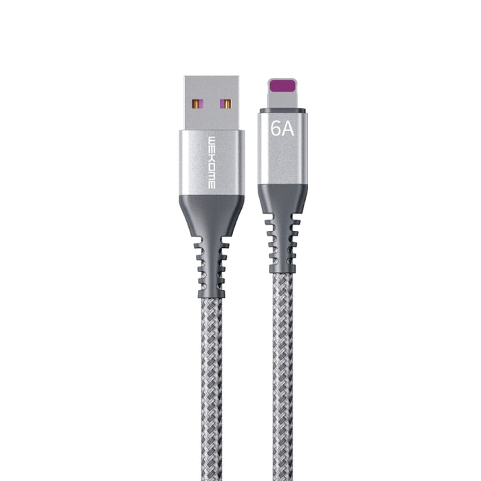 WEKOME WDC-169I Raython Series 6A USB a cable de datos de carga rápida de 8 pines