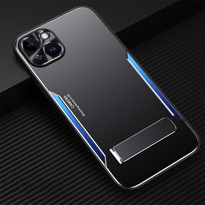 Blade Series TPU + aleación de titanio con estuche para teléfono con soporte