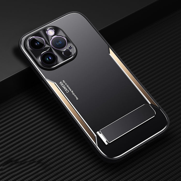 Blade Series TPU + aleación de titanio con estuche para teléfono con soporte