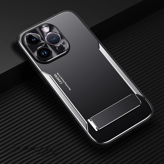 Blade Series TPU + aleación de titanio con estuche para teléfono con soporte