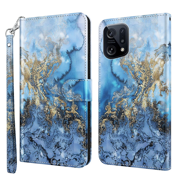 Patrón de pintura 3D TPU + funda de teléfono de cuero PU, For OPPO Find X5, For OPPO Find X5 Pro, For OPPO Reno7 5G/Find X5 Lite, For vivo Y72 5G, For Xiaomi Redmi 10A, For Xiaomi Poco M4 5G/Redmi 10 5G, For Xiaomi 12 Lite 4G/5G