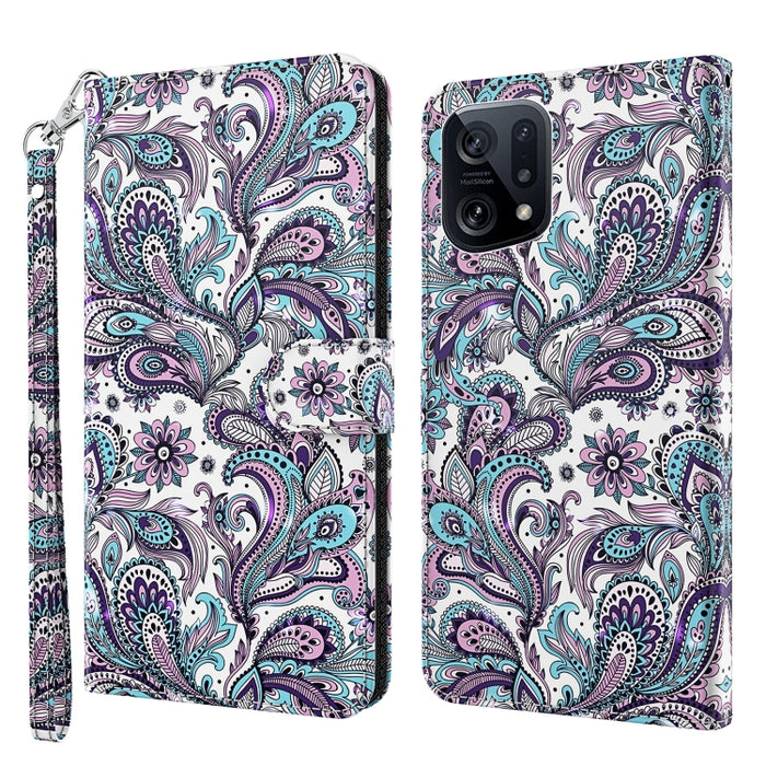 Patrón de pintura 3D TPU + funda de teléfono de cuero PU, For OPPO Find X5, For OPPO Find X5 Pro, For OPPO Reno7 5G/Find X5 Lite, For vivo Y72 5G, For Xiaomi Redmi 10A, For Xiaomi Poco M4 5G/Redmi 10 5G, For Xiaomi 12 Lite 4G/5G