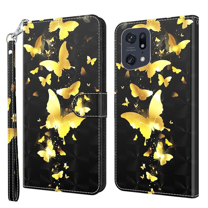 Patrón de pintura 3D TPU + funda de teléfono de cuero PU, For OPPO Find X5, For OPPO Find X5 Pro, For OPPO Reno7 5G/Find X5 Lite, For vivo Y72 5G, For Xiaomi Redmi 10A, For Xiaomi Poco M4 5G/Redmi 10 5G, For Xiaomi 12 Lite 4G/5G
