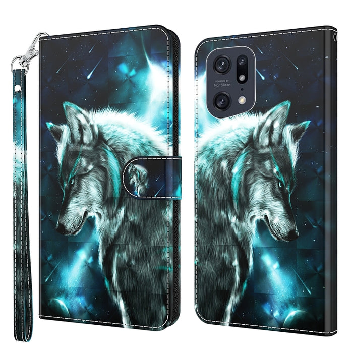 Patrón de pintura 3D TPU + funda de teléfono de cuero PU, For OPPO Find X5, For OPPO Find X5 Pro, For OPPO Reno7 5G/Find X5 Lite, For vivo Y72 5G, For Xiaomi Redmi 10A, For Xiaomi Poco M4 5G/Redmi 10 5G, For Xiaomi 12 Lite 4G/5G
