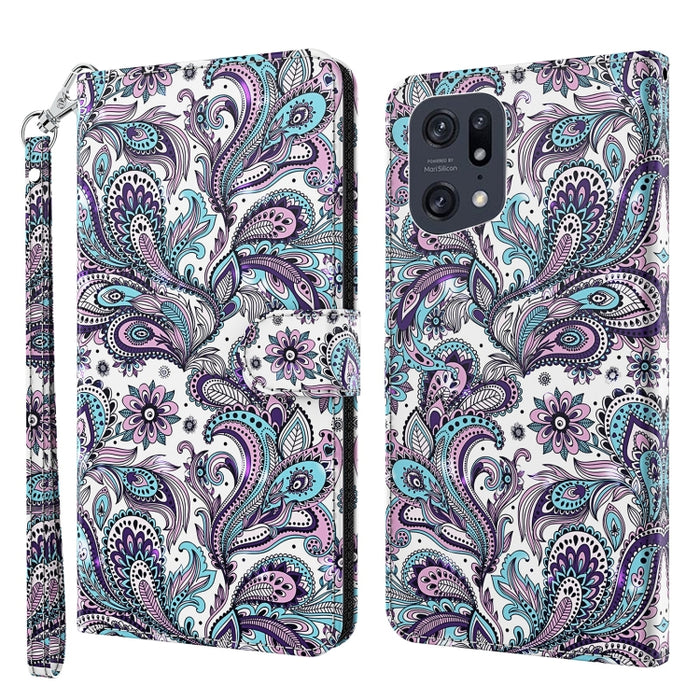 Patrón de pintura 3D TPU + funda de teléfono de cuero PU, For OPPO Find X5, For OPPO Find X5 Pro, For OPPO Reno7 5G/Find X5 Lite, For vivo Y72 5G, For Xiaomi Redmi 10A, For Xiaomi Poco M4 5G/Redmi 10 5G, For Xiaomi 12 Lite 4G/5G