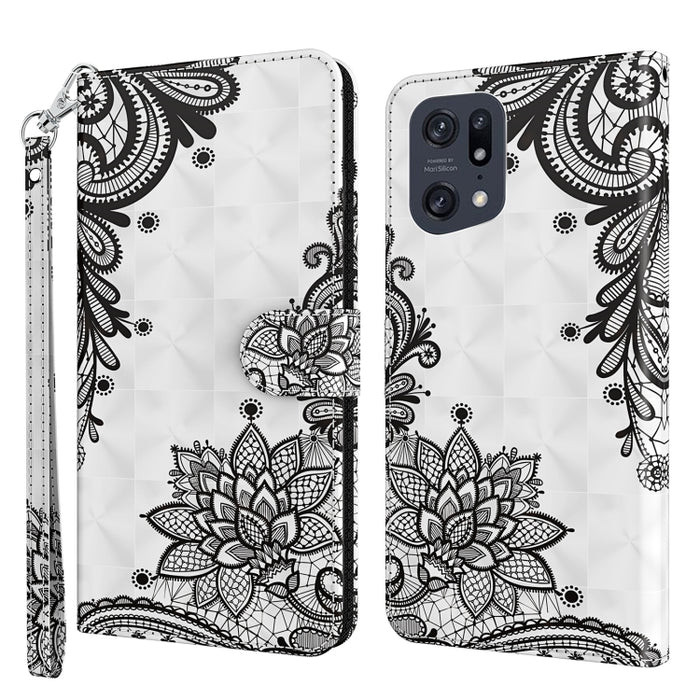 Patrón de pintura 3D TPU + funda de teléfono de cuero PU, For OPPO Find X5, For OPPO Find X5 Pro, For OPPO Reno7 5G/Find X5 Lite, For vivo Y72 5G, For Xiaomi Redmi 10A, For Xiaomi Poco M4 5G/Redmi 10 5G, For Xiaomi 12 Lite 4G/5G