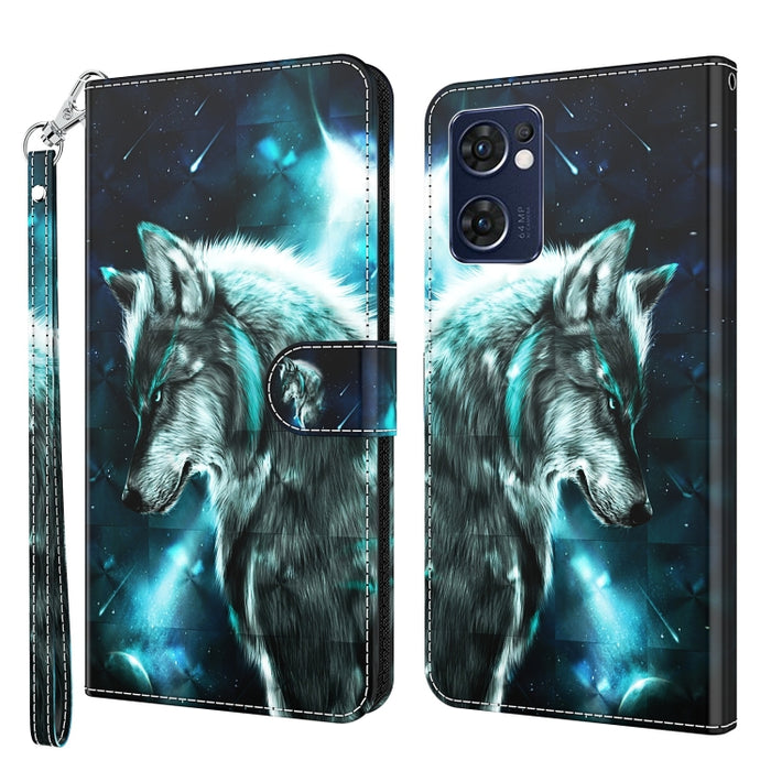 Patrón de pintura 3D TPU + funda de teléfono de cuero PU, For OPPO Find X5, For OPPO Find X5 Pro, For OPPO Reno7 5G/Find X5 Lite, For vivo Y72 5G, For Xiaomi Redmi 10A, For Xiaomi Poco M4 5G/Redmi 10 5G, For Xiaomi 12 Lite 4G/5G