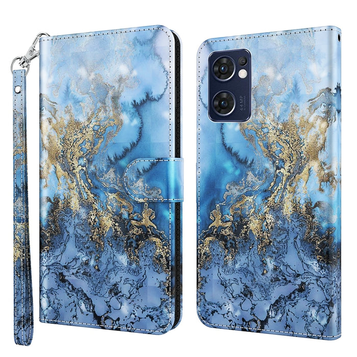 Patrón de pintura 3D TPU + funda de teléfono de cuero PU, For OPPO Find X5, For OPPO Find X5 Pro, For OPPO Reno7 5G/Find X5 Lite, For vivo Y72 5G, For Xiaomi Redmi 10A, For Xiaomi Poco M4 5G/Redmi 10 5G, For Xiaomi 12 Lite 4G/5G