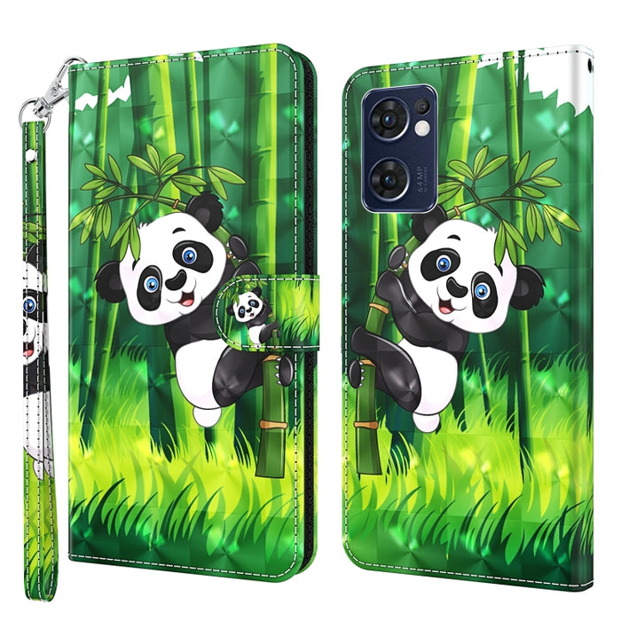 Patrón de pintura 3D TPU + funda de teléfono de cuero PU, For OPPO Find X5, For OPPO Find X5 Pro, For OPPO Reno7 5G/Find X5 Lite, For vivo Y72 5G, For Xiaomi Redmi 10A, For Xiaomi Poco M4 5G/Redmi 10 5G, For Xiaomi 12 Lite 4G/5G