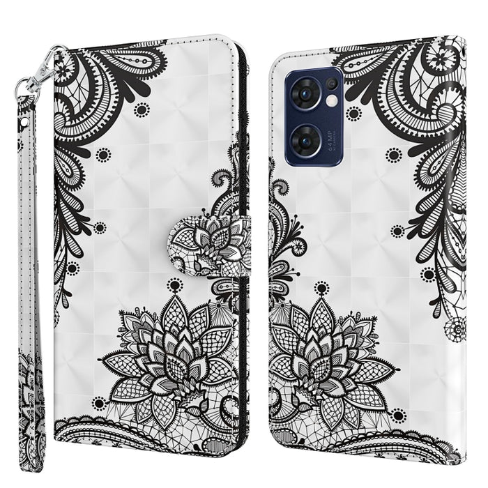 Patrón de pintura 3D TPU + funda de teléfono de cuero PU, For OPPO Find X5, For OPPO Find X5 Pro, For OPPO Reno7 5G/Find X5 Lite, For vivo Y72 5G, For Xiaomi Redmi 10A, For Xiaomi Poco M4 5G/Redmi 10 5G, For Xiaomi 12 Lite 4G/5G