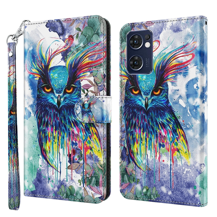 Patrón de pintura 3D TPU + funda de teléfono de cuero PU, For OPPO Find X5, For OPPO Find X5 Pro, For OPPO Reno7 5G/Find X5 Lite, For vivo Y72 5G, For Xiaomi Redmi 10A, For Xiaomi Poco M4 5G/Redmi 10 5G, For Xiaomi 12 Lite 4G/5G
