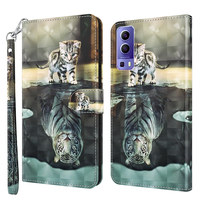 Patrón de pintura 3D TPU + funda de teléfono de cuero PU, For OPPO Find X5, For OPPO Find X5 Pro, For OPPO Reno7 5G/Find X5 Lite, For vivo Y72 5G, For Xiaomi Redmi 10A, For Xiaomi Poco M4 5G/Redmi 10 5G, For Xiaomi 12 Lite 4G/5G