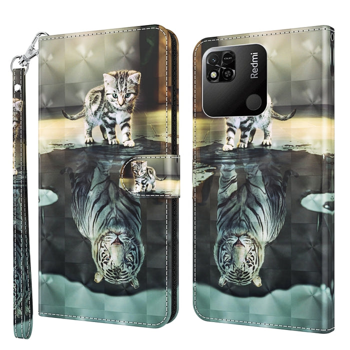 Patrón de pintura 3D TPU + funda de teléfono de cuero PU, For OPPO Find X5, For OPPO Find X5 Pro, For OPPO Reno7 5G/Find X5 Lite, For vivo Y72 5G, For Xiaomi Redmi 10A, For Xiaomi Poco M4 5G/Redmi 10 5G, For Xiaomi 12 Lite 4G/5G