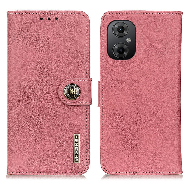 KHAZNEH Funda de cuero con tapa horizontal con textura de piel de vaca, For Xiaomi Poco M4 5G/M5 5G
