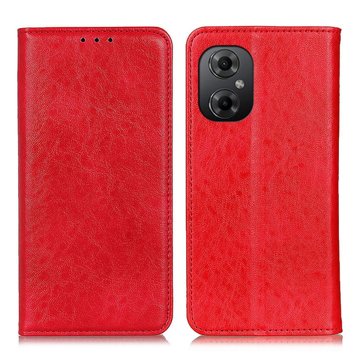Estuche magnético para teléfono de cuero con textura de Crazy Horse, For Xiaomi Poco M4 5G/M5 5G