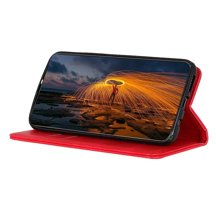Estuche magnético para teléfono de cuero con textura de Crazy Horse, For Xiaomi Poco M4 5G/M5 5G