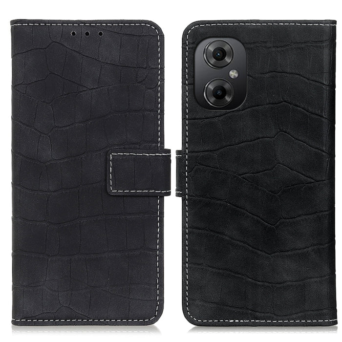 Caja de teléfono de cuero con tapa horizontal de textura de cocodrilo magnético, For Xiaomi Poco M5 4G/Poco M4 5G/M5 5G