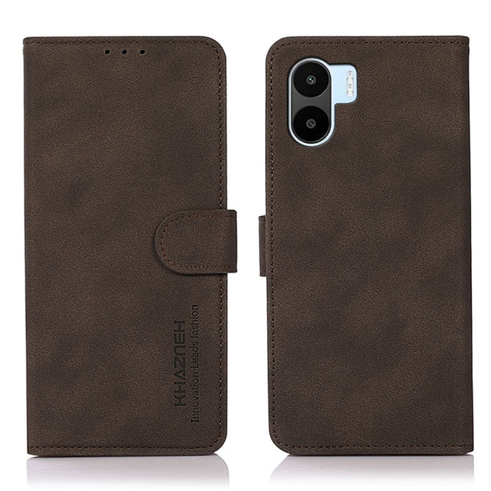 KHAZNEH Estuche para teléfono de cuero con textura mate, For Xiaomi Redmi A1, For Xiaomi Poco M4 5G/M5 5G