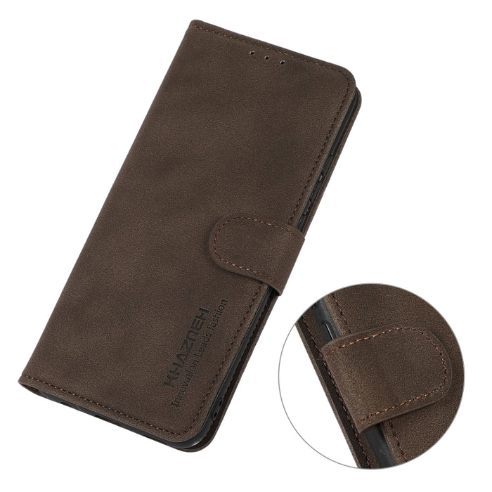 KHAZNEH Estuche para teléfono de cuero con textura mate, For Xiaomi Redmi A1, For Xiaomi Poco M4 5G/M5 5G