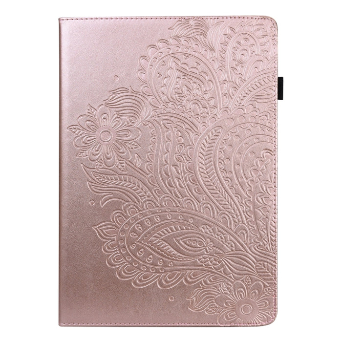 Estuche para tableta de cuero con estampado de pavo real en relieve, For Xiaomi Redmi Pad 10.61 2022, For Nokia T10, For Amazon Kindle Fire 7 2022