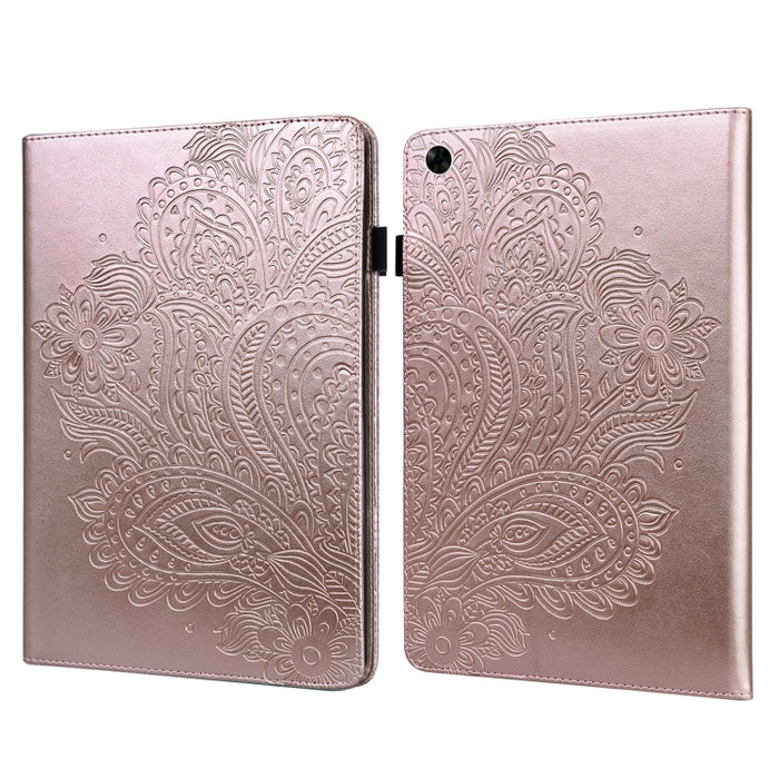 Estuche para tableta de cuero con estampado de pavo real en relieve, For Xiaomi Redmi Pad 10.61 2022, For Nokia T10, For Amazon Kindle Fire 7 2022