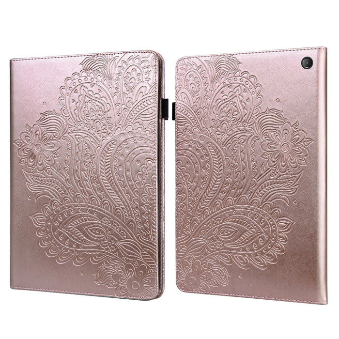 Estuche para tableta de cuero con estampado de pavo real en relieve, For Xiaomi Redmi Pad 10.61 2022, For Nokia T10, For Amazon Kindle Fire 7 2022