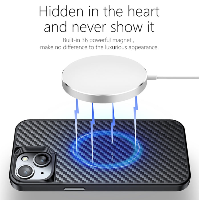 Caja del teléfono de fibra de carbono Kevlar TPU