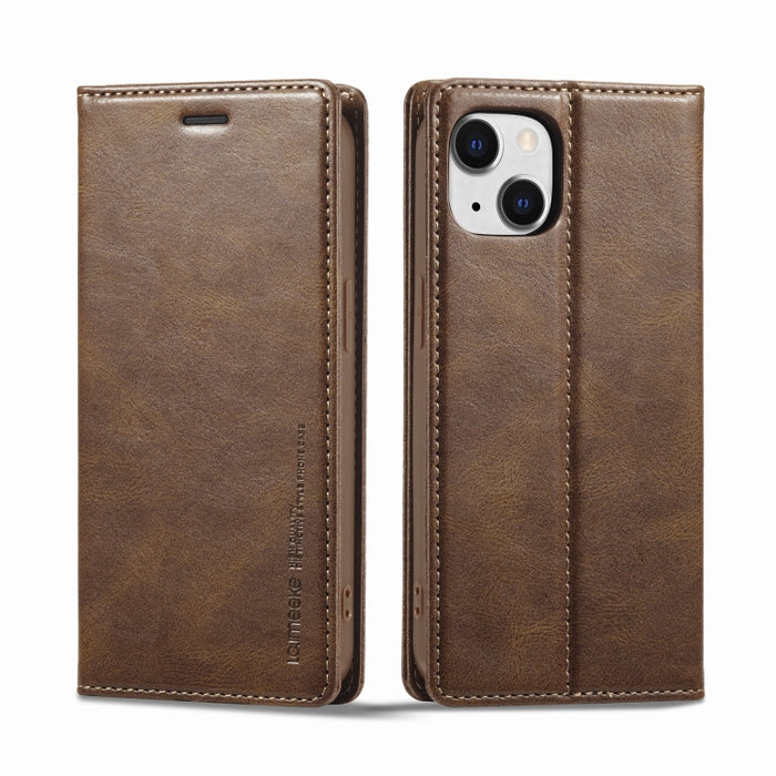 LC.IMEEKE RFID Funda de cuero antirrobo para teléfono, For iPhone 13, For iPhone 13 Mini, For iPhone 14, For iPhone 14 Plus