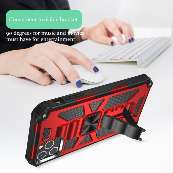 Estuche protector magnético Armor a prueba de golpes TPU + PC con soporte, For iPhone 11, For iPhone 11 Pro, For iPhone 11 Pro Max