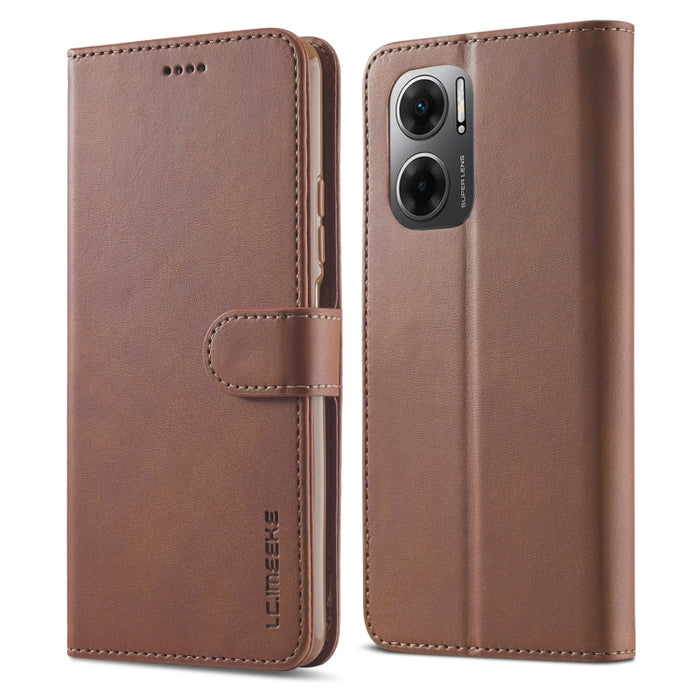 LC.IMEEKE Estuche para teléfono de cuero con textura de becerro, For Xiaomi Redmi 10 5G, For Xiaomi Poco M5, For Xiaomi Poco M4 5G, For Xiaomi Redmi Note 11E 5G, For Xiaomi Redmi 10 Prime＋5G, For Xiaomi Redmi 11 Prime 5G