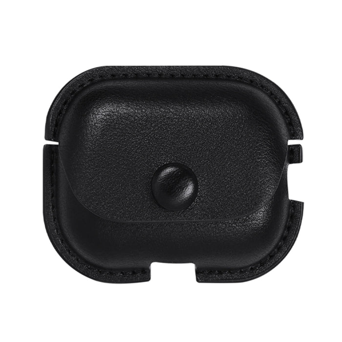 Estuche protector para auriculares de cuero PU con textura Litchi con gancho