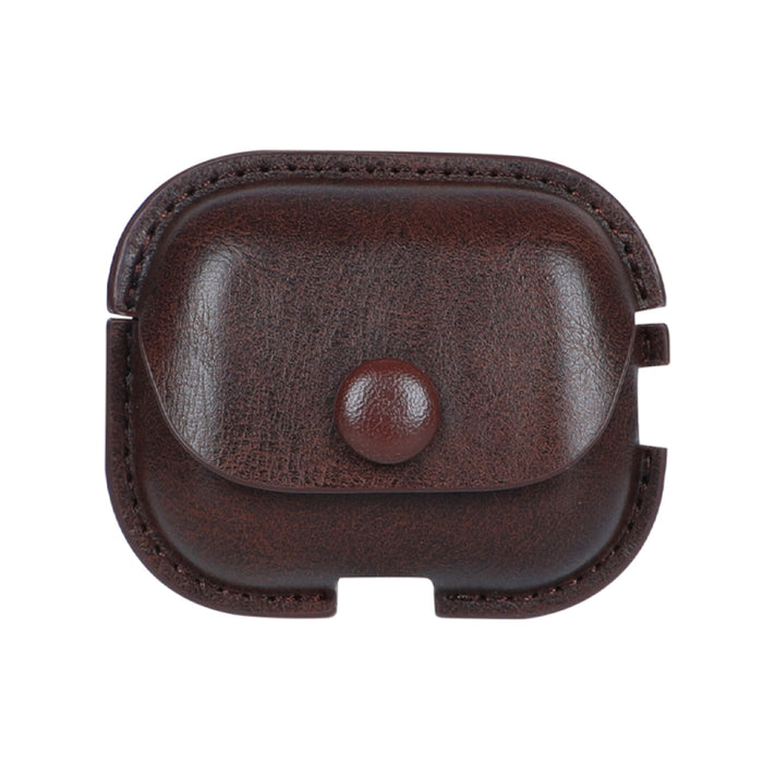 Estuche protector para auriculares de cuero PU con textura Litchi con gancho