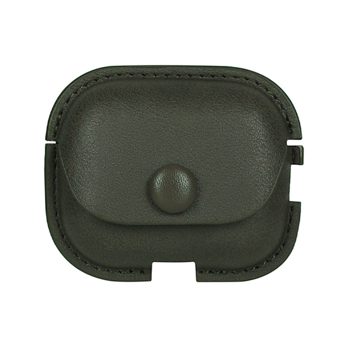 Estuche protector para auriculares de cuero PU con textura Litchi con gancho