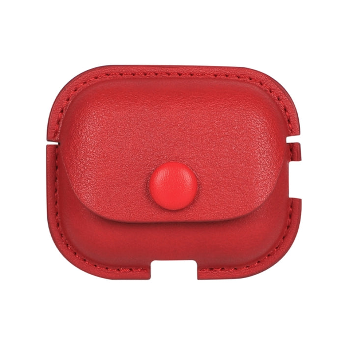 Estuche protector para auriculares de cuero PU con textura Litchi con gancho