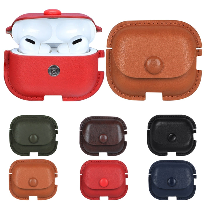 Estuche protector para auriculares de cuero PU con textura Litchi con gancho