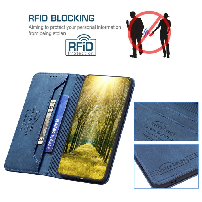 Estuche de teléfono de cuero antirrobo con bloqueo RFID magnético, For vivo Y35/Y22, For Xiaomi Redmi A1/A1+, For Samsung Galaxy A04 4G, For Samsung Galaxy A23E 5G