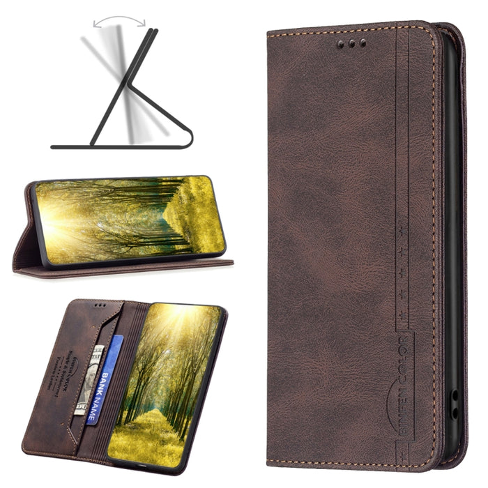 Estuche de teléfono de cuero antirrobo con bloqueo RFID magnético, For vivo Y35/Y22, For Xiaomi Redmi A1/A1+, For Samsung Galaxy A04 4G, For Samsung Galaxy A23E 5G