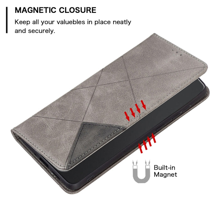 Estuche para teléfono de cuero magnético invisible prismático, For vivo Y35/Y22, For Xiaomi Redmi A1/Redmi A1+, For Samsung Galaxy A04 4G, For Samsung Galaxy A23e 5G