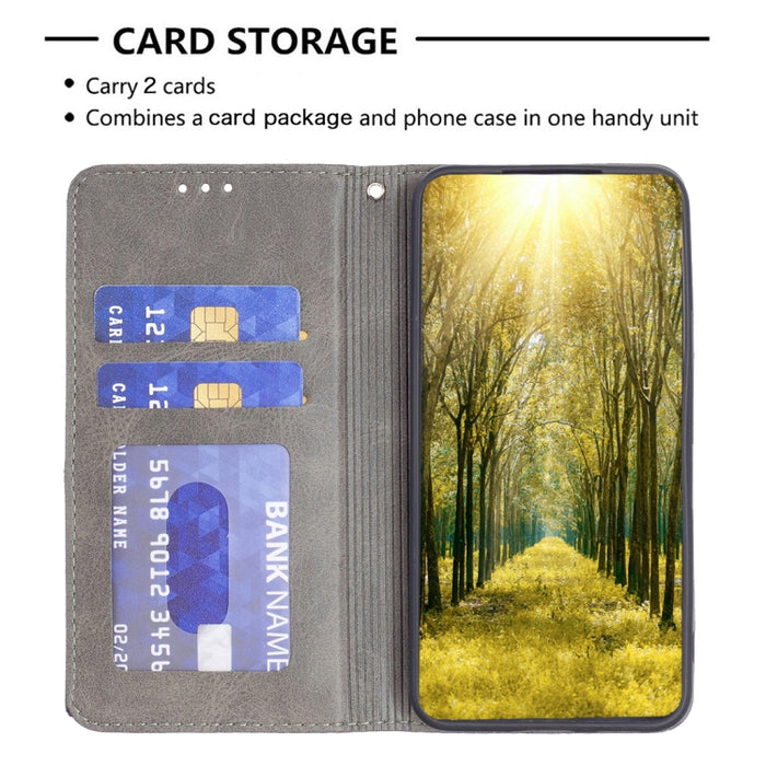 Estuche para teléfono de cuero magnético invisible prismático, For vivo Y35/Y22, For Xiaomi Redmi A1/Redmi A1+, For Samsung Galaxy A04 4G, For Samsung Galaxy A23e 5G
