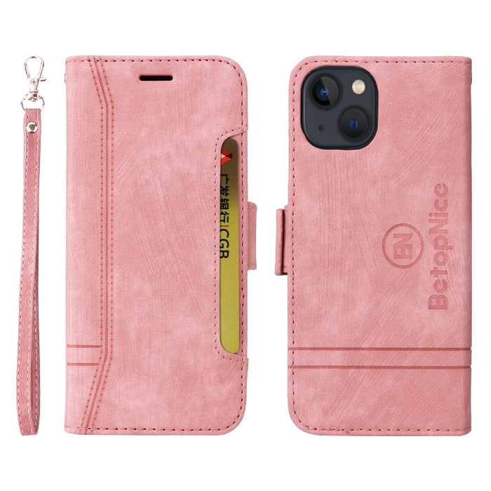 BETOPNICE Estuche de cuero con hebilla de doble cara para teléfono