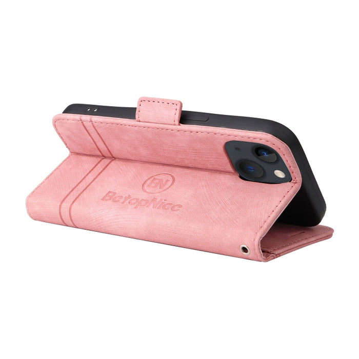 BETOPNICE Estuche de cuero con hebilla de doble cara para teléfono