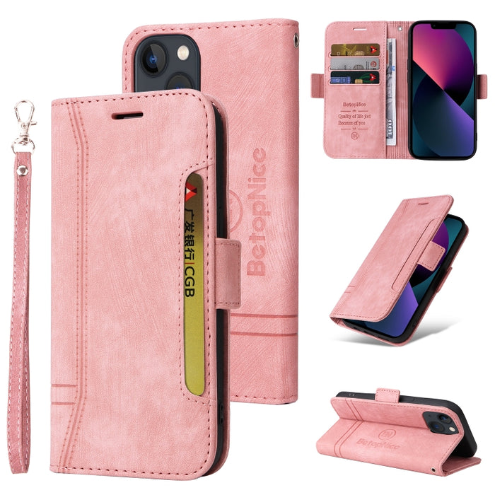 BETOPNICE Estuche de cuero con hebilla de doble cara para teléfono