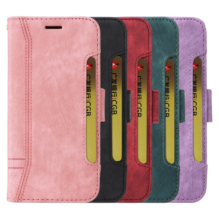 BETOPNICE Estuche de cuero con hebilla de doble cara para teléfono