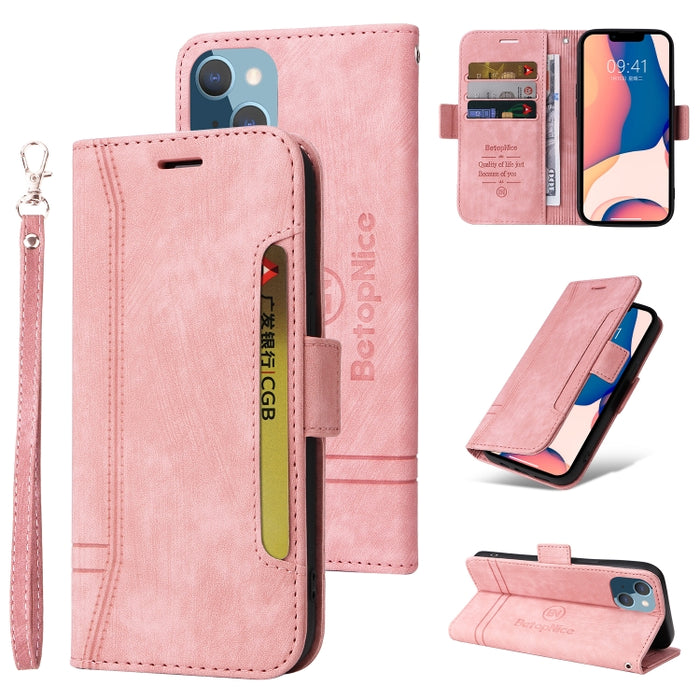 BETOPNICE Estuche de cuero con hebilla de doble cara para teléfono