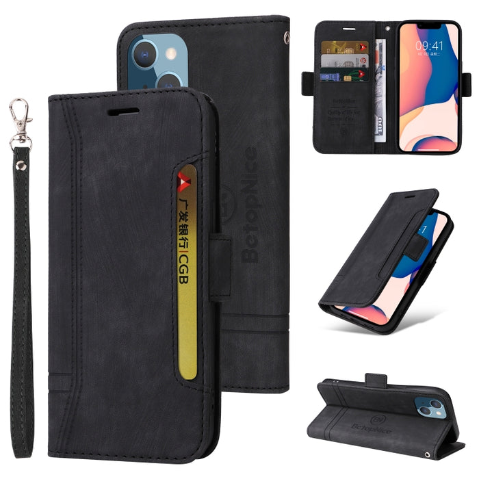 BETOPNICE Estuche de cuero con hebilla de doble cara para teléfono