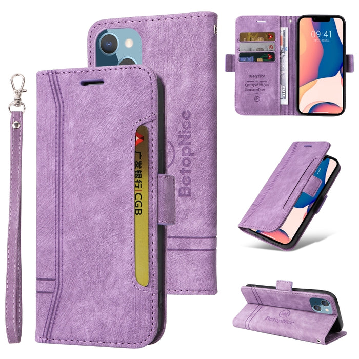 BETOPNICE Estuche de cuero con hebilla de doble cara para teléfono