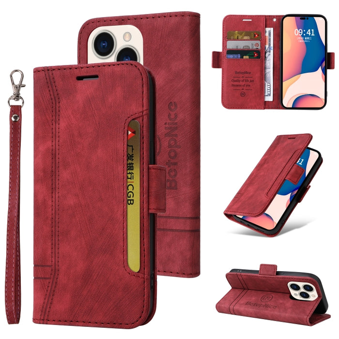 BETOPNICE Estuche de cuero con hebilla de doble cara para teléfono