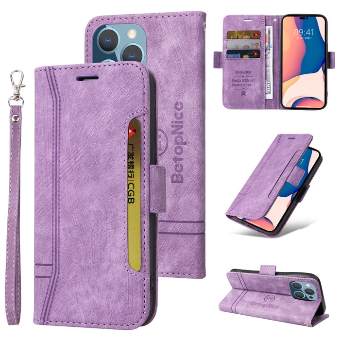 BETOPNICE Estuche de cuero con hebilla de doble cara para teléfono